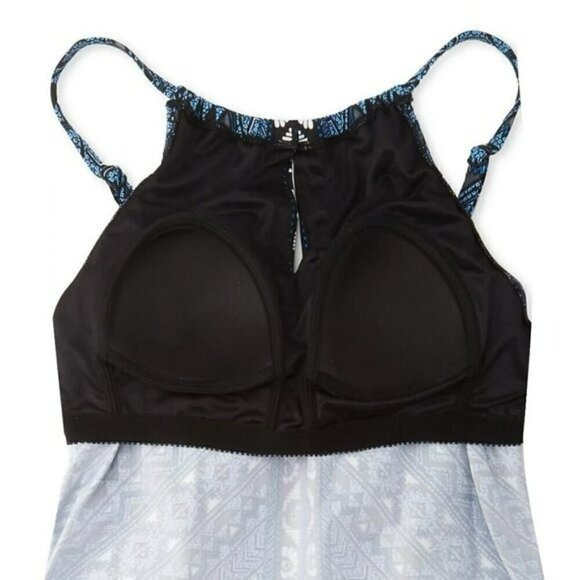 NWT Miraclesuit Women's Paillette Peephole Handkerchief Hem Swim Tankini Top - Picture 7 of 9